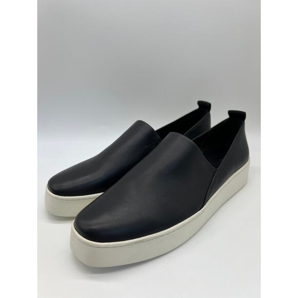 Vince Saxon Napa Leather Slip-On Sneakers Black Women's Size 9.5M - Picture 10 of 12